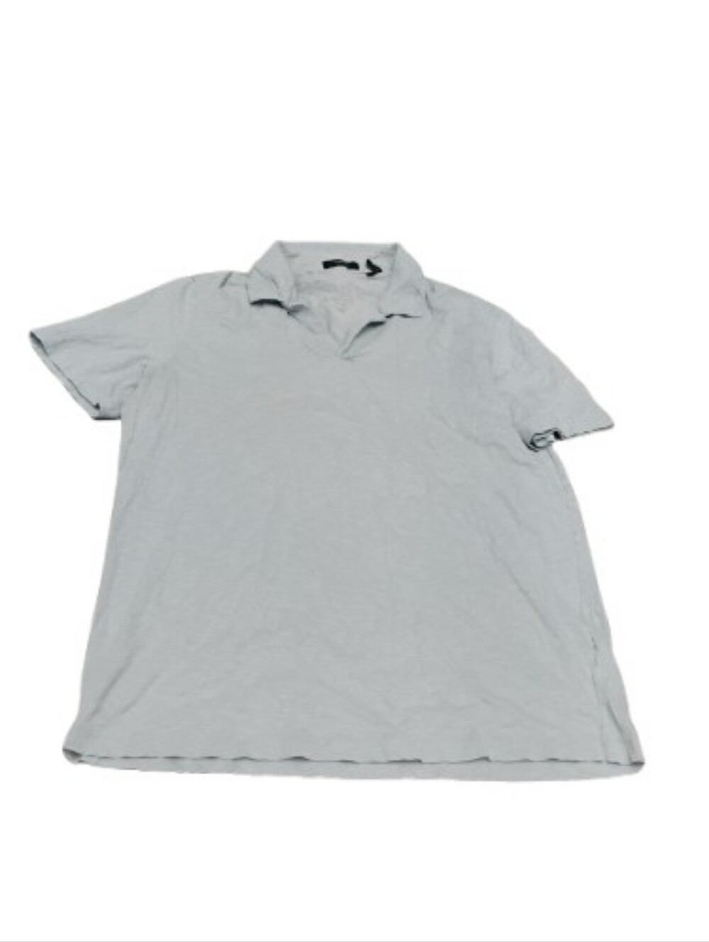 Theory Mens Willem Cosmos Blue Polo Shirt Short Sleeve Top Sz L